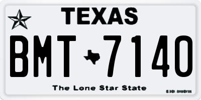 TX license plate BMT7140