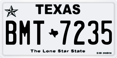 TX license plate BMT7235