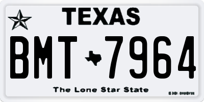 TX license plate BMT7964