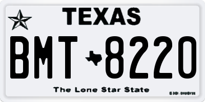TX license plate BMT8220