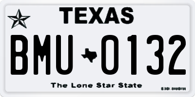 TX license plate BMU0132