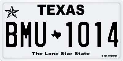 TX license plate BMU1014