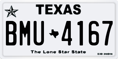 TX license plate BMU4167