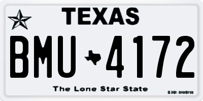 TX license plate BMU4172