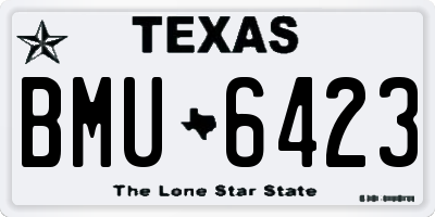 TX license plate BMU6423