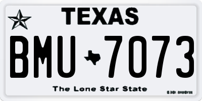 TX license plate BMU7073