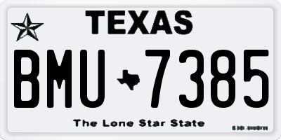 TX license plate BMU7385