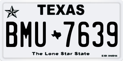 TX license plate BMU7639