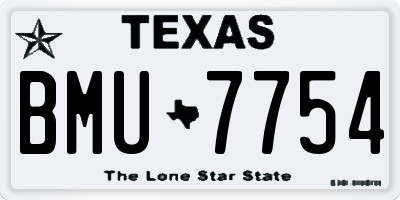 TX license plate BMU7754