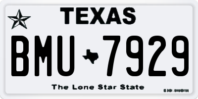 TX license plate BMU7929