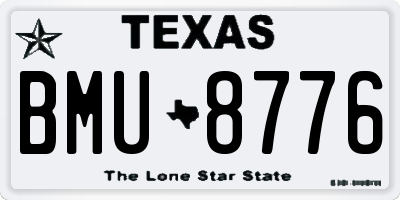 TX license plate BMU8776