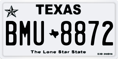 TX license plate BMU8872