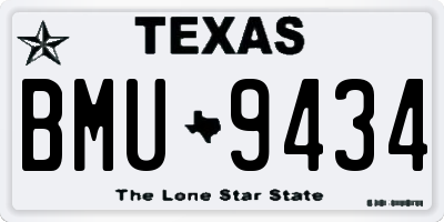 TX license plate BMU9434