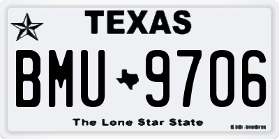 TX license plate BMU9706