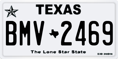 TX license plate BMV2469