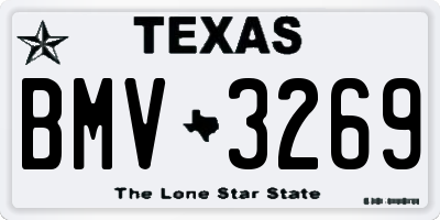 TX license plate BMV3269