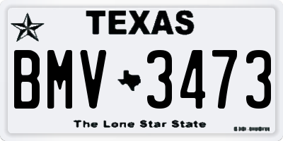 TX license plate BMV3473