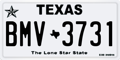 TX license plate BMV3731