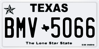 TX license plate BMV5066