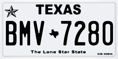 TX license plate BMV7280