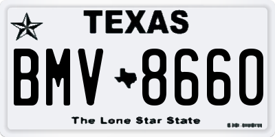 TX license plate BMV8660