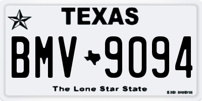 TX license plate BMV9094