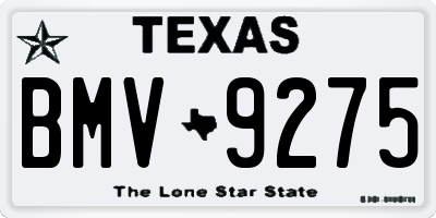 TX license plate BMV9275