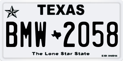 TX license plate BMW2058