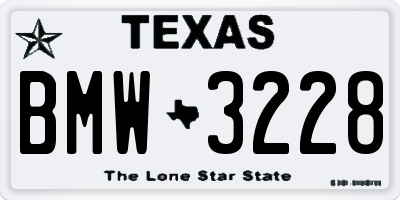 TX license plate BMW3228