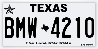 TX license plate BMW4210