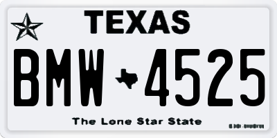 TX license plate BMW4525