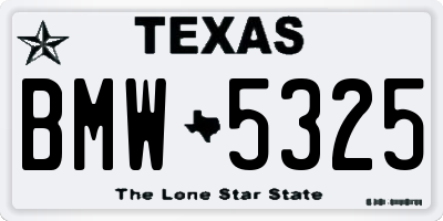 TX license plate BMW5325