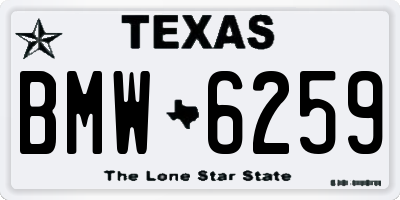 TX license plate BMW6259