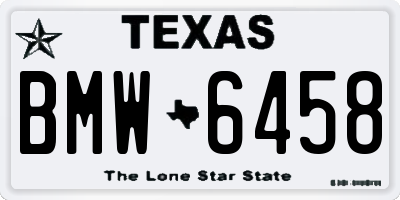 TX license plate BMW6458