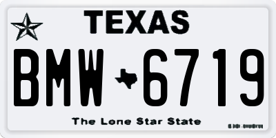 TX license plate BMW6719