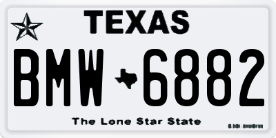 TX license plate BMW6882