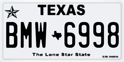 TX license plate BMW6998