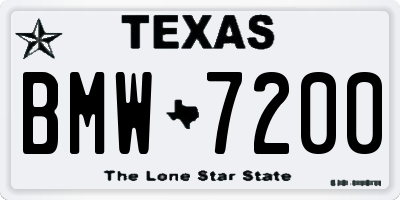 TX license plate BMW7200