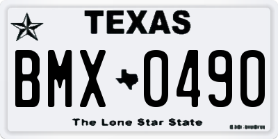 TX license plate BMX0490