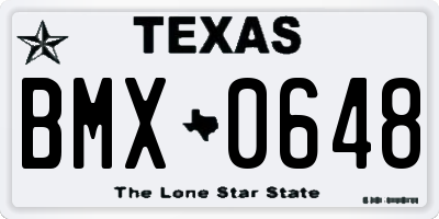 TX license plate BMX0648