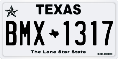 TX license plate BMX1317