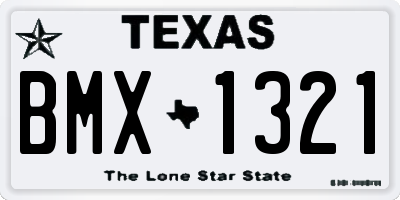 TX license plate BMX1321