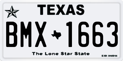 TX license plate BMX1663