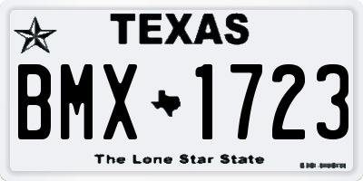 TX license plate BMX1723