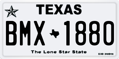 TX license plate BMX1880