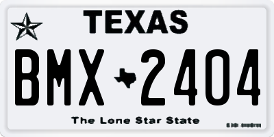 TX license plate BMX2404