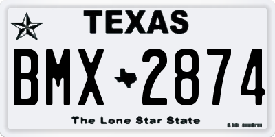 TX license plate BMX2874