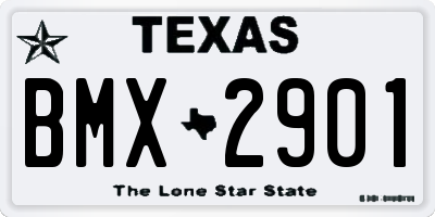 TX license plate BMX2901