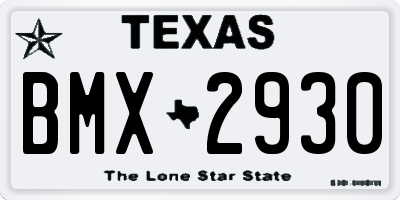 TX license plate BMX2930