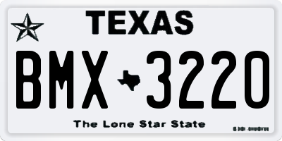 TX license plate BMX3220